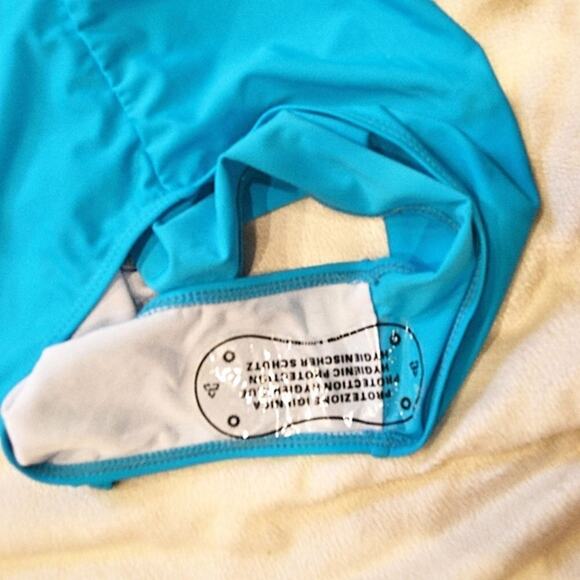 Mermaid Blue One-Piece Bathing Suit | Sz L - Picture 3 of 5